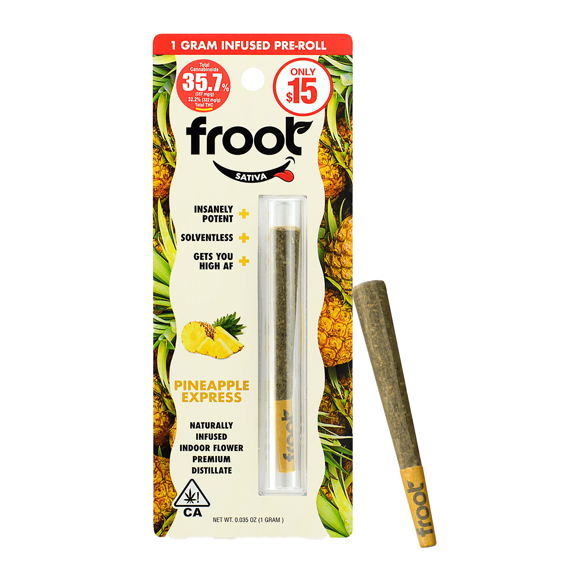 Froot Infused Preroll Pineapple Express 1g