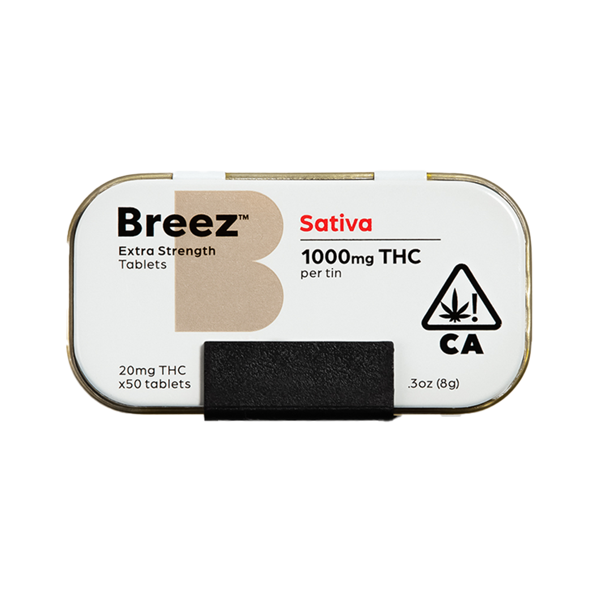 Breez Tablet 50 Count Tin Sativa, 1000mg