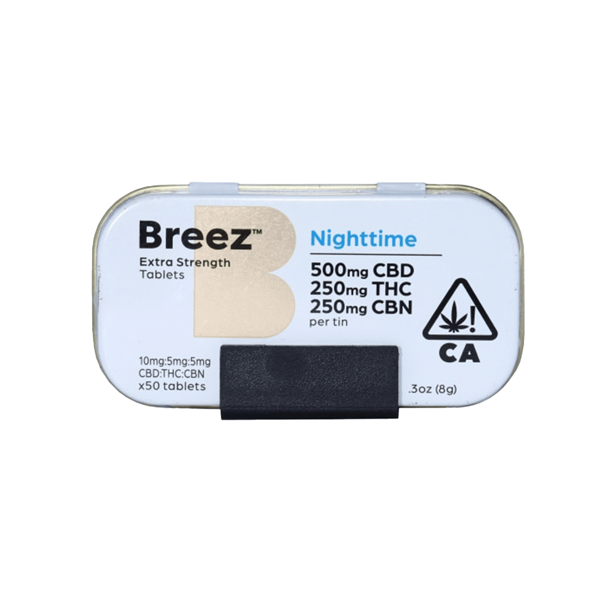 Breez Tablet 50 Count Tin Nighttime 2 1 1 CBD THC CBN 1000mg Chyll breez-tablet-50-count-tin-nighttime-2-1-1-cbd-thc-cbn-1000mg-chyll