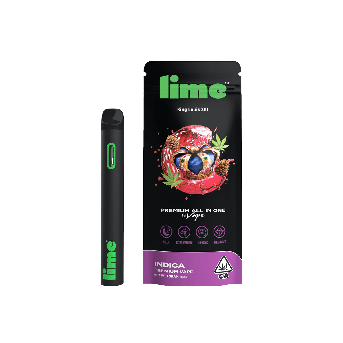 Lime All In One Vape King Louis 1g