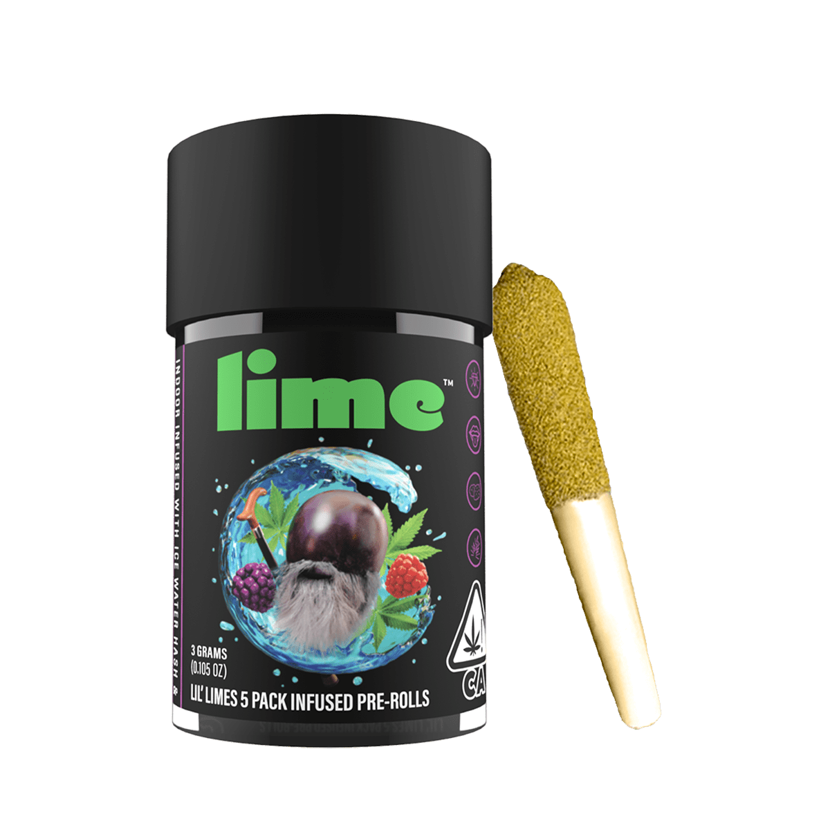 Lime Lil Lime Mini Prerolls Purple Zaza 3g